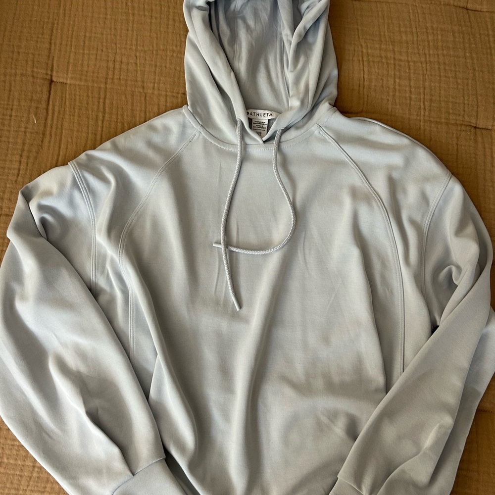 Athleta Light Blue Pullover Hoodie Sweatshirt XXS NWOT